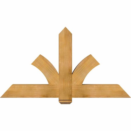 Ekena Millwork Redmond Rough Sawn Timber Gable Bracket, Western Red Cedar, 60"W x 32"H x 6"D x 6"F, 13/12 Pitch GBW060X32X0606RED00RWR